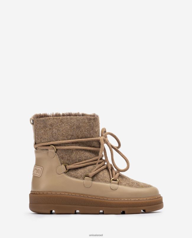 Unisa מגפי אפר סקי בז' נשים V2BP2907