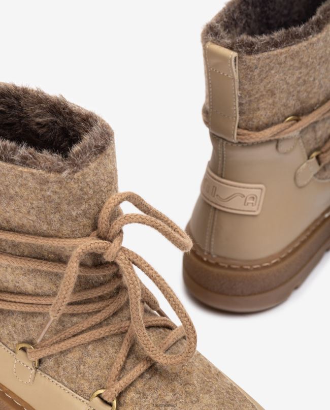 Unisa מגפי אפר סקי בז' נשים V2BP2907