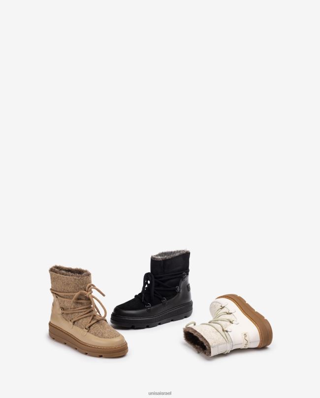 Unisa מגפי אפר סקי בז' נשים V2BP2907