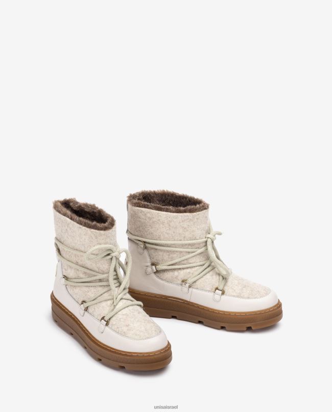 Unisa מגפי אפר סקי לבן נשים V2BP2908