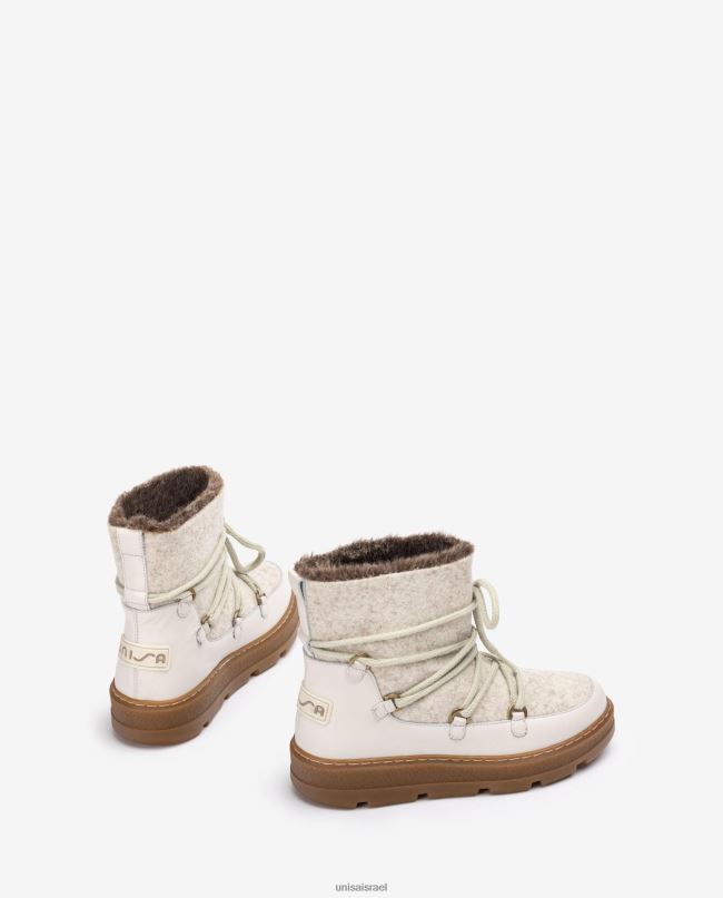 Unisa מגפי אפר סקי לבן נשים V2BP2908