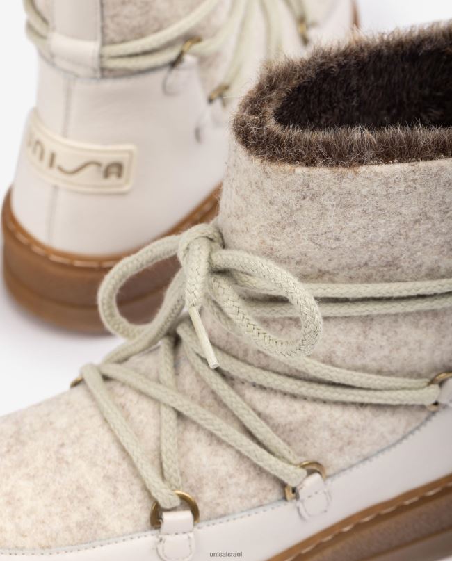 Unisa מגפי אפר סקי לבן נשים V2BP2908