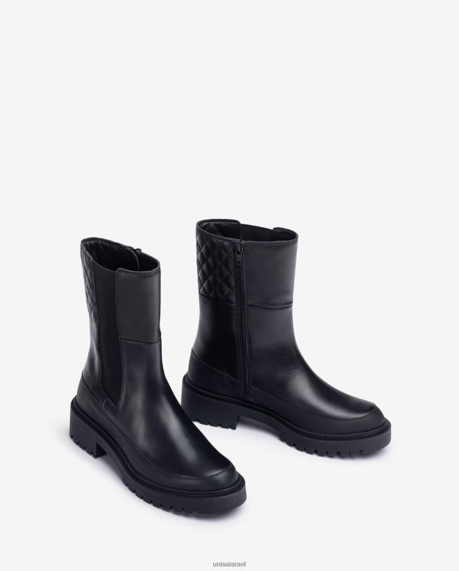 Unisa מגפון קרסול עם שקע וסוליית מסלול שָׁחוֹר נשים V2BP2916