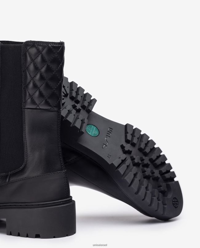 Unisa מגפון קרסול עם שקע וסוליית מסלול שָׁחוֹר נשים V2BP2916