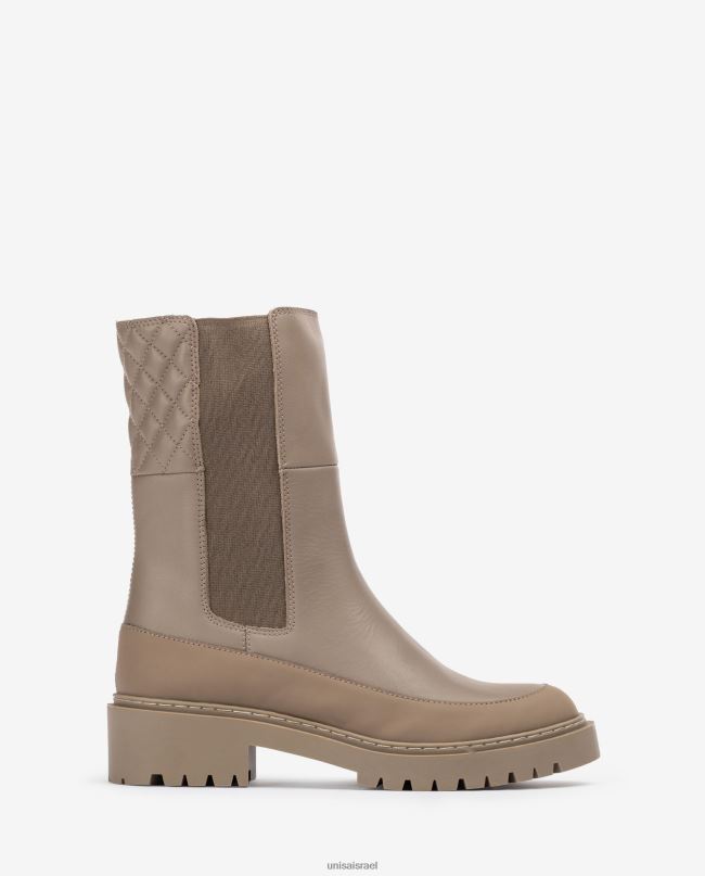 Unisa מגפון קרסול עם שקע וסוליית מסלול חום נשים V2BP2917