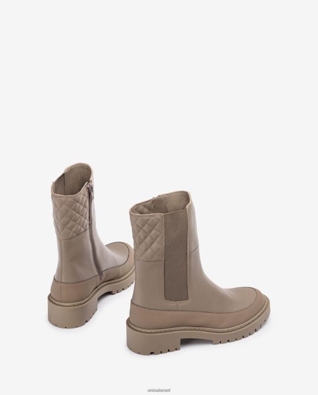 Unisa מגפון קרסול עם שקע וסוליית מסלול חום נשים V2BP2917