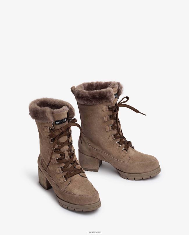 Unisa מגפוני זמש עם שרוכים עקב בינוני אופנה ילדים V2BP2932