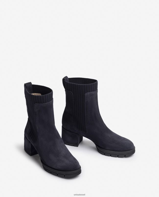 Unisa מגפון זמש עם גרב מצולע כְּחוֹל ילדים V2BP2936