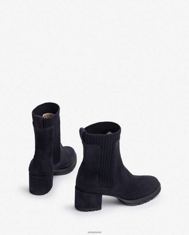 Unisa מגפון זמש עם גרב מצולע כְּחוֹל ילדים V2BP2936