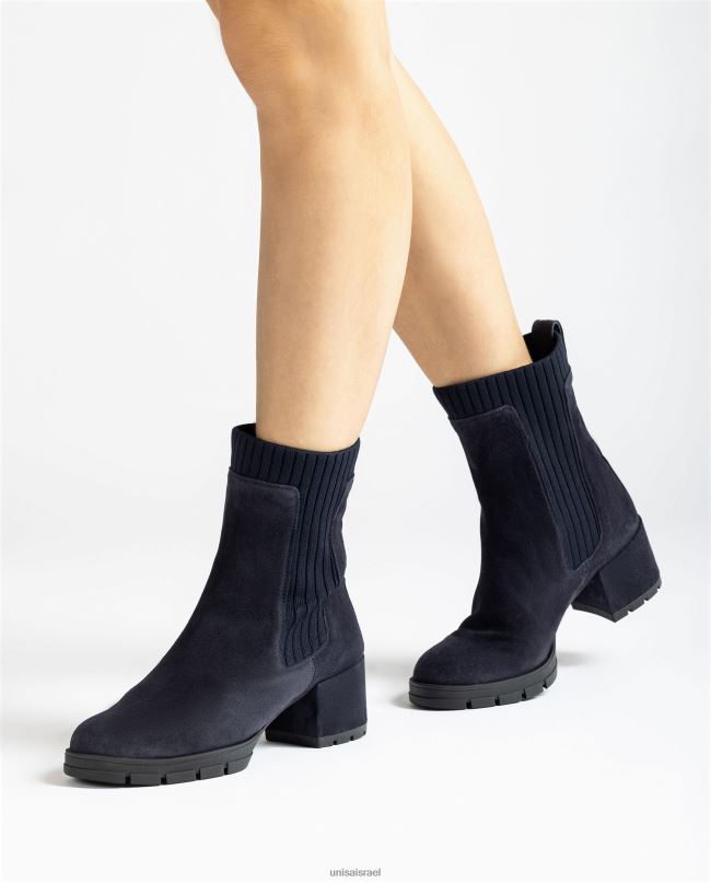 Unisa מגפון זמש עם גרב מצולע כְּחוֹל ילדים V2BP2936