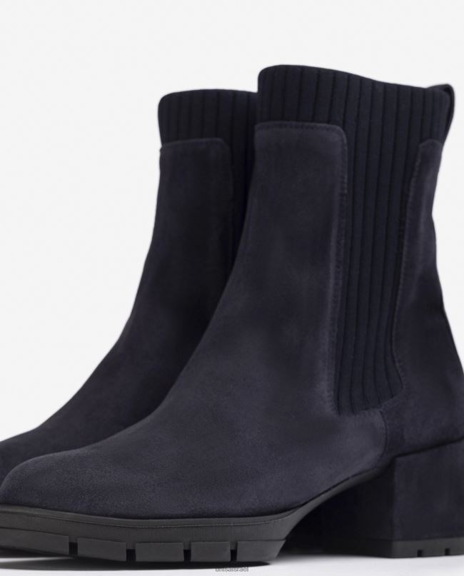 Unisa מגפון זמש עם גרב מצולע כְּחוֹל ילדים V2BP2936