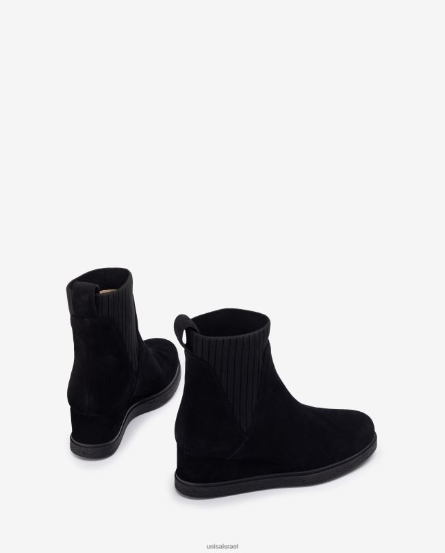 Unisa מגפי זמש עם טריז שָׁחוֹר ילדים V2BP2943