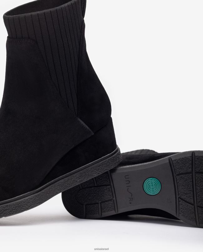 Unisa מגפי זמש עם טריז שָׁחוֹר ילדים V2BP2943