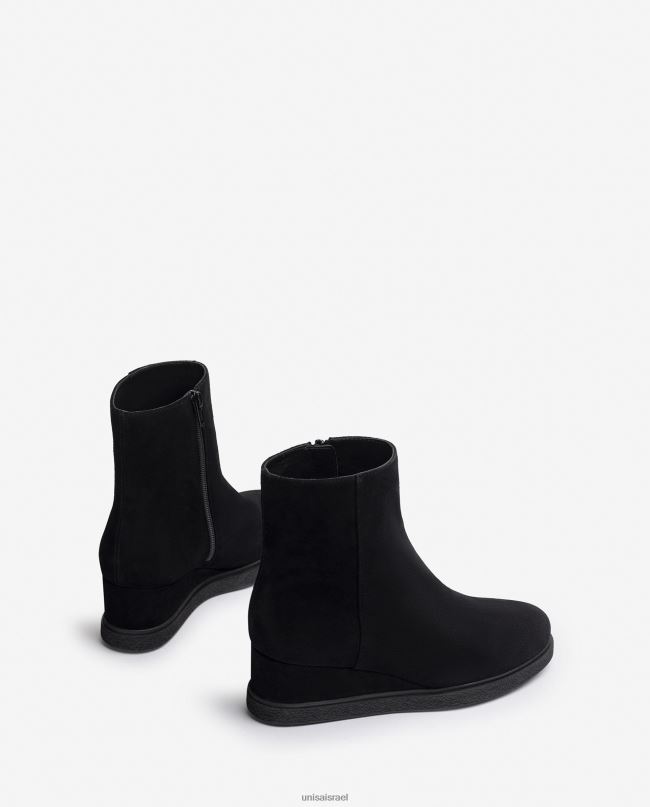 Unisa מגפון זמש עם רוכסן בפנים שָׁחוֹר ילדים V2BP2947