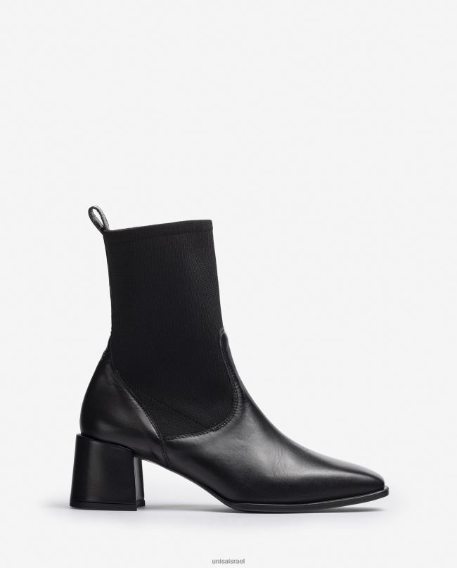 Unisa מגף קרסול עם אצבע מרובעת עם בד מתיחה מְעוּדָן נשים V2BP2966