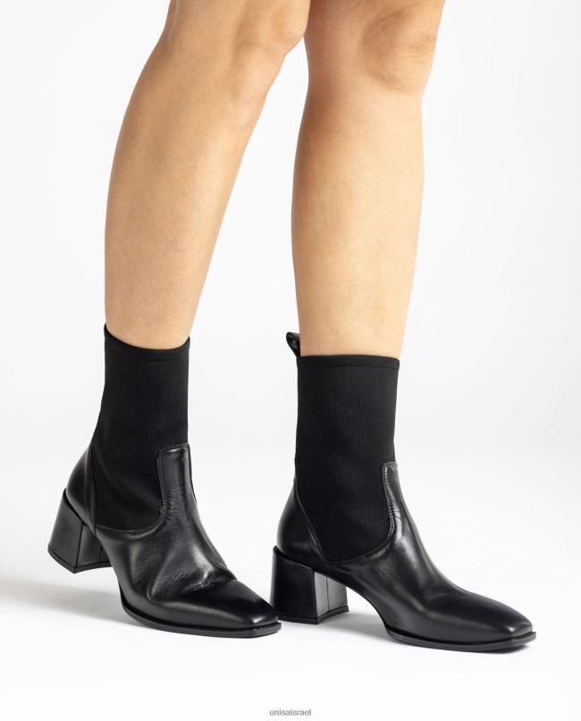 Unisa מגף קרסול עם אצבע מרובעת עם בד מתיחה מְעוּדָן נשים V2BP2966