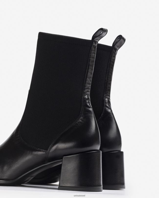 Unisa מגף קרסול עם אצבע מרובעת עם בד מתיחה מְעוּדָן נשים V2BP2966