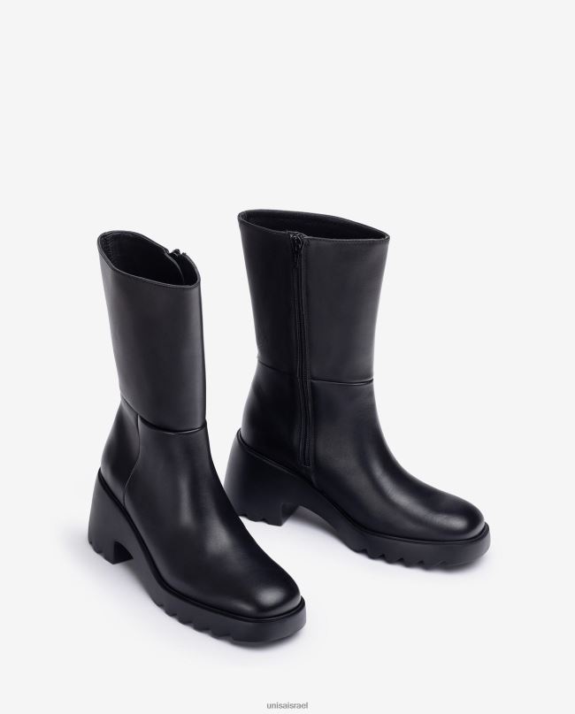 Unisa מגף עור עם סוליית גומי אופנה נשים V2BP2967