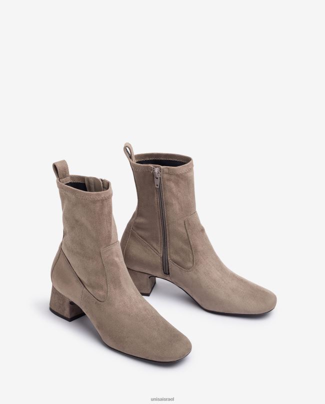 Unisa מגף קרסול עם אצבע מרובעת חום נשים V2BP2971