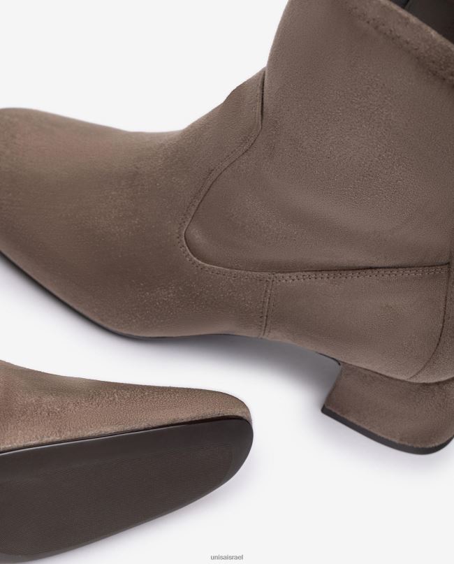 Unisa מגף קרסול עם אצבע מרובעת חום נשים V2BP2971