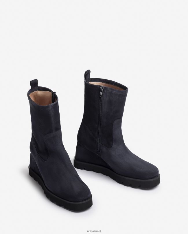 Unisa מגף קרסול עם סוליית גומי כְּחוֹל נשים V2BP2973