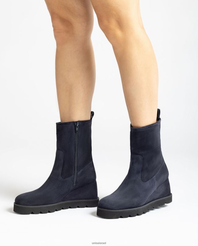 Unisa מגף קרסול עם סוליית גומי כְּחוֹל נשים V2BP2973