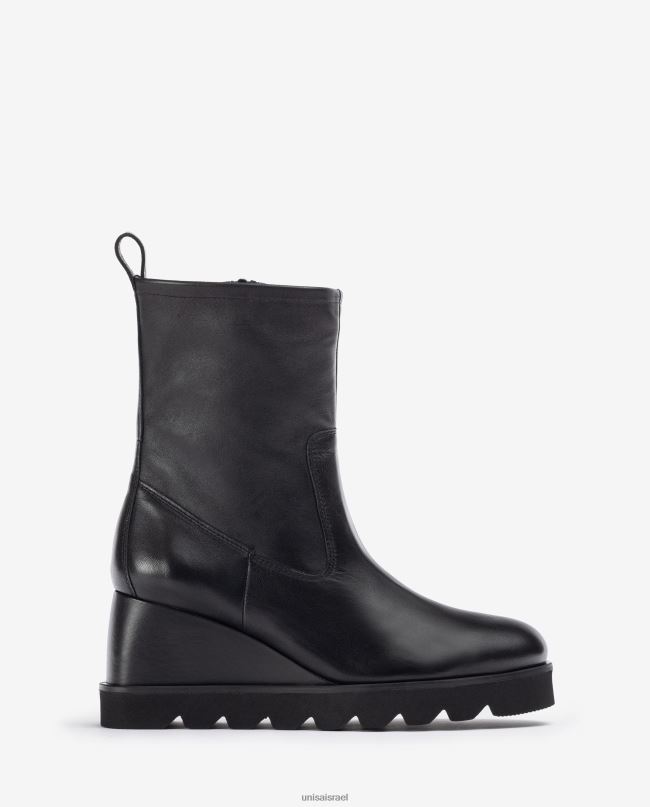 Unisa מגף קרסול עם סוליית גומי שָׁחוֹר נשים V2BP2975