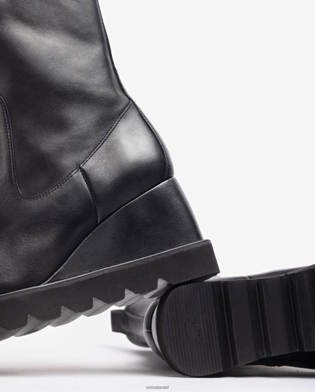 Unisa מגף קרסול עם סוליית גומי שָׁחוֹר נשים V2BP2975