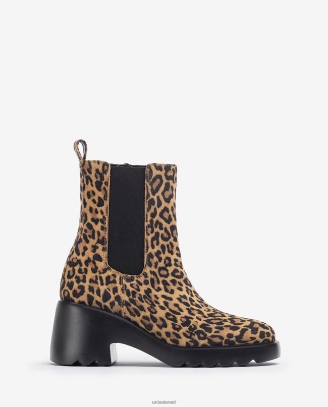 Unisa מגפון קרסול עם שקעים בצד ורוכסן מְעוּדָן נשים V2BP2985