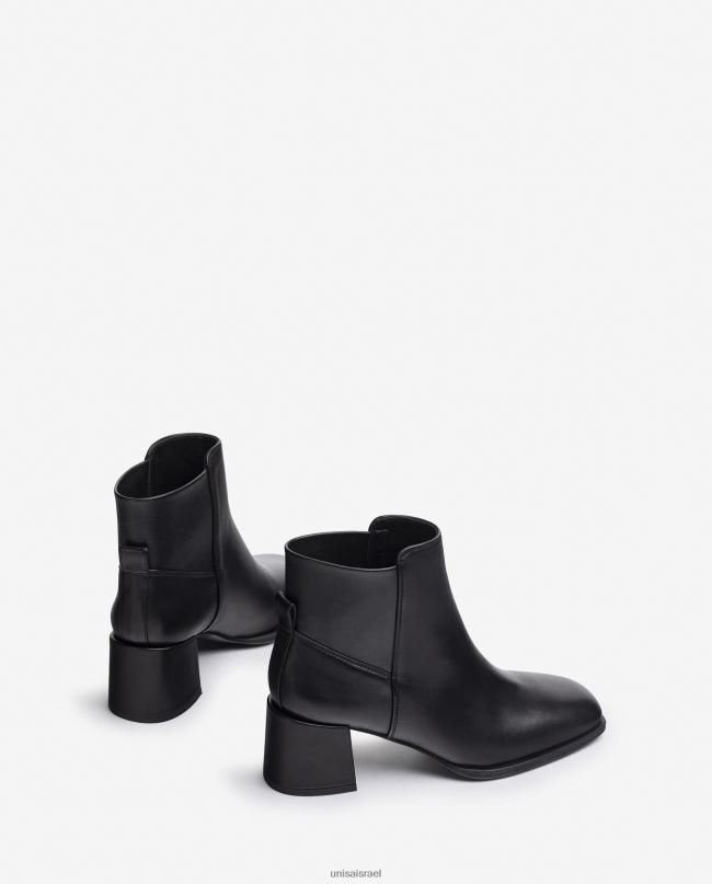 Unisa מגפון קרסול עם שקעים בצד שָׁחוֹר נשים V2BP2995