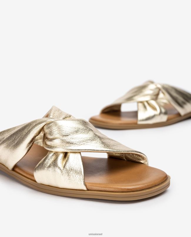 Unisa סנדל שטוח עם רצועה מוצלבת אופנה נשים V2BP29