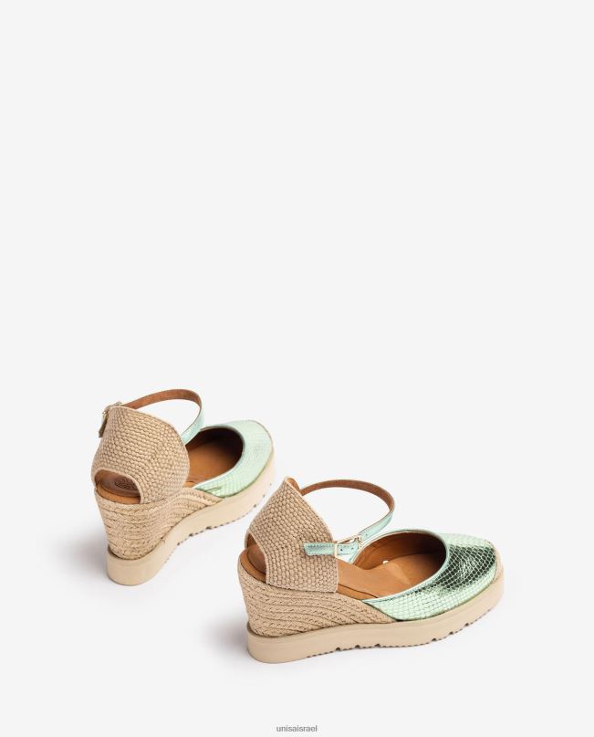 Unisa אספדריל רצועת קרסול עם אפקט מתכתי של d'orsay כְּחוֹל נשים V2BP2713