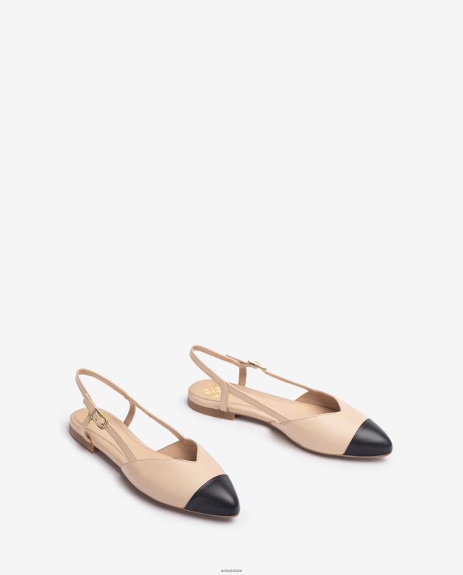 Unisa נעל שטוחה בעלת שני גוונים בז' נשים V2BP2493