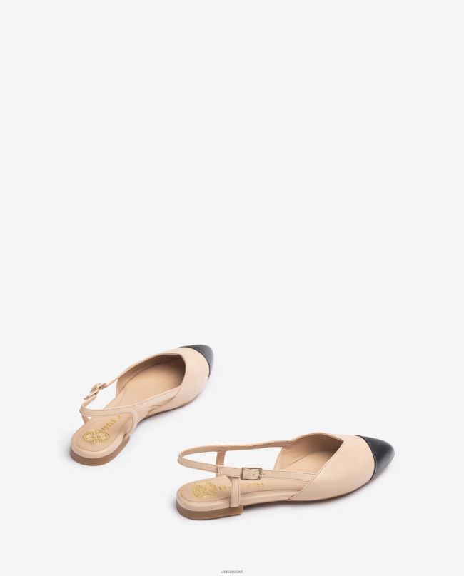 Unisa נעל שטוחה בעלת שני גוונים בז' נשים V2BP2493