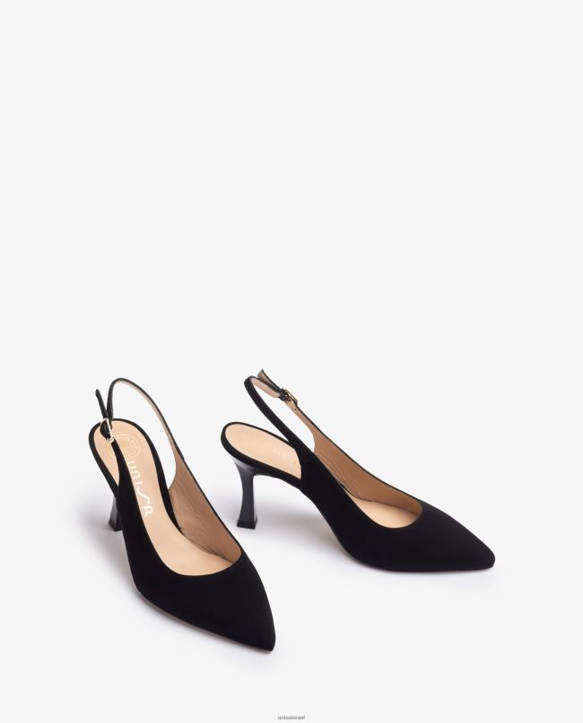 Unisa אצבע מחודדת מתלהק לאחור שָׁחוֹר נשים V2BP2519