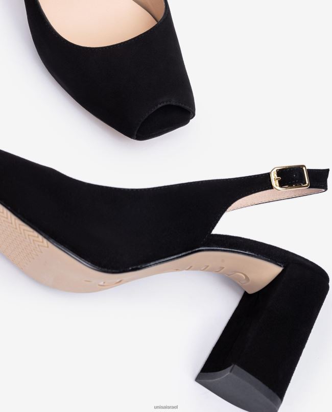 Unisa אצבע מרובעת מתנשא לאחור שָׁחוֹר נשים V2BP2525