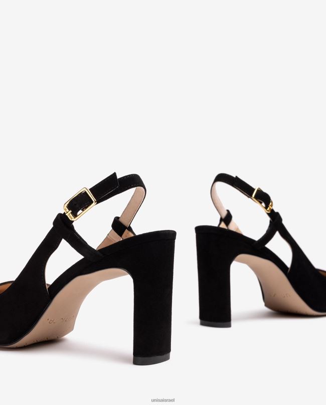 Unisa אצבע מרובעת מתלה לאחור שָׁחוֹר נשים V2BP2535