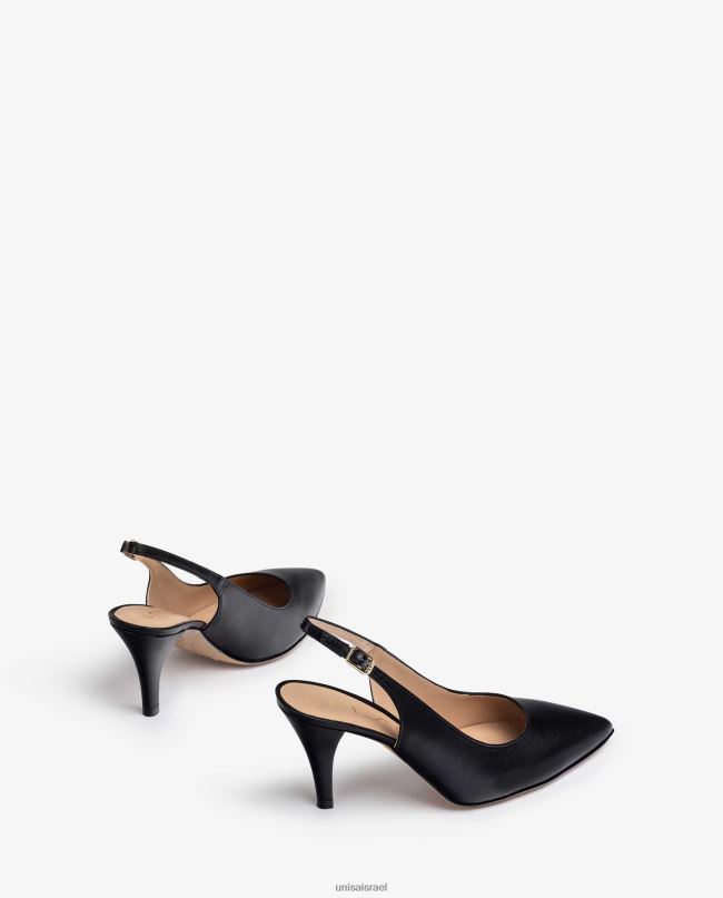 Unisa משאבות עור slingback שָׁחוֹר נשים V2BP2541