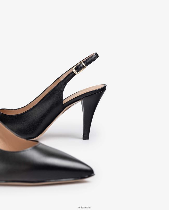 Unisa משאבות עור slingback שָׁחוֹר נשים V2BP2541